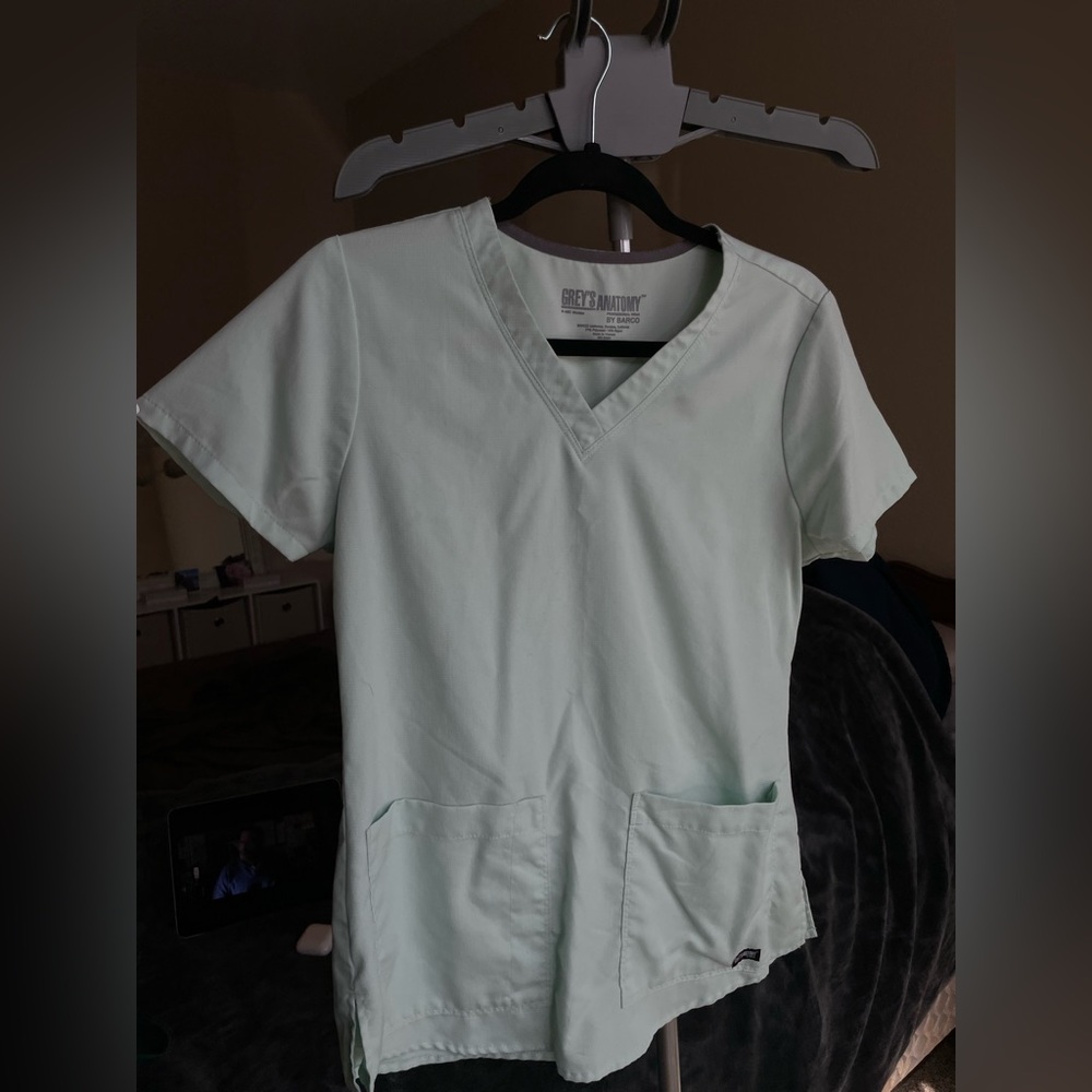 Grey’s anatomy by barco women’s scrub top, mint color, size small